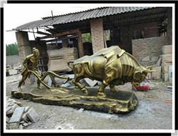 農耕拾荒牛銅雕塑 農耕拾荒牛銅雕塑