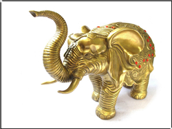 純銅特大花紋吸水象 純銅特大花紋吸水象