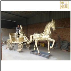 鎏金銅馬車雕塑 鎏金銅馬車雕塑