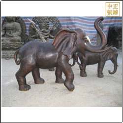 大象鼻子朝上銅雕塑鑄造 大象鼻子朝上銅雕塑鑄造