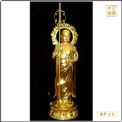 1米高地藏王站像鑄造 1米高地藏王站像鑄造