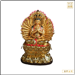 彩繪千手觀音銅像 彩繪千手觀音銅像