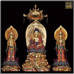 1.8米西方三圣銅像 1.8米西方三圣銅像