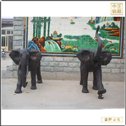 商場(chǎng)門(mén)口銅大象擺件 商場(chǎng)門(mén)口銅大象擺件