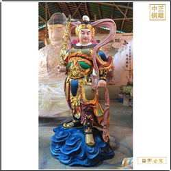 純銅韋陀佛像擺件 純銅韋陀佛像擺件