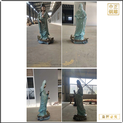 彩繪觀音菩薩銅像鑄造 彩繪觀音菩薩銅像鑄造