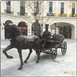 拉馬車步行街景觀雕塑 拉馬車步行街景觀雕塑