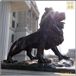 3米高門口銅獅子鑄造廠家 3米高門口銅獅子鑄造廠家