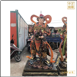 黃銅彩繪韋陀銅佛像 黃銅彩繪韋陀銅佛像