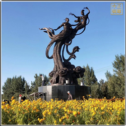 園林鳳凰於飛銅雕塑鑄造 園林鳳凰於飛銅雕塑鑄造