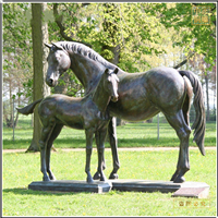 大馬小馬銅雕塑 大馬小馬銅雕塑