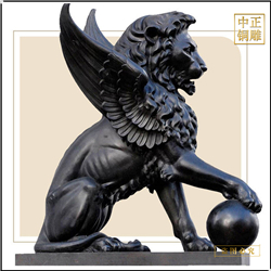 帶翅膀銅獅子圖片 帶翅膀銅獅子圖片