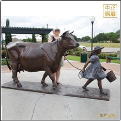 牧童與牛銅雕塑 牧童與牛銅雕塑