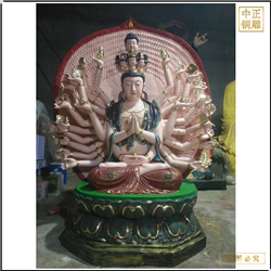 彩繪千手觀音菩薩銅像廠家 彩繪千手觀音菩薩銅像廠家