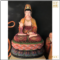 坐像彩繪觀音佛像訂制 坐像彩繪觀音佛像訂制