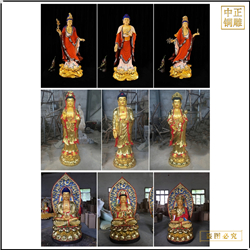 寺廟西方三圣銅像 寺廟西方三圣銅像