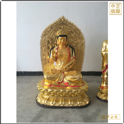 批發佛堂貼金西方三圣佛像 批發佛堂貼金西方三圣佛像