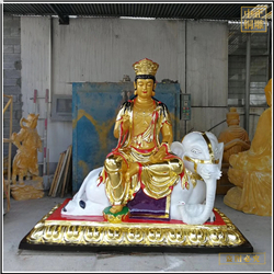 彩繪文殊普賢銅佛像批發 彩繪文殊普賢銅佛像批發