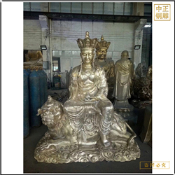 文殊普賢菩薩彩繪神像 文殊普賢菩薩彩繪神像