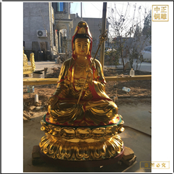 貼金坐像觀音菩薩雕塑 貼金坐像觀音菩薩雕塑