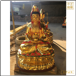 貼金觀世音菩薩雕塑鑄造 貼金觀世音菩薩雕塑鑄造
