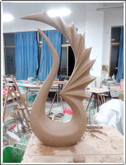 抽象天鵝泥塑 抽象天鵝泥塑