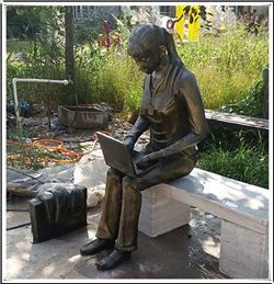 女孩工作雕塑批發 女孩工作雕塑批發