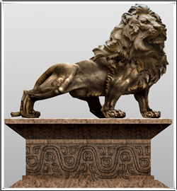 門前銅獅子 門前銅獅子